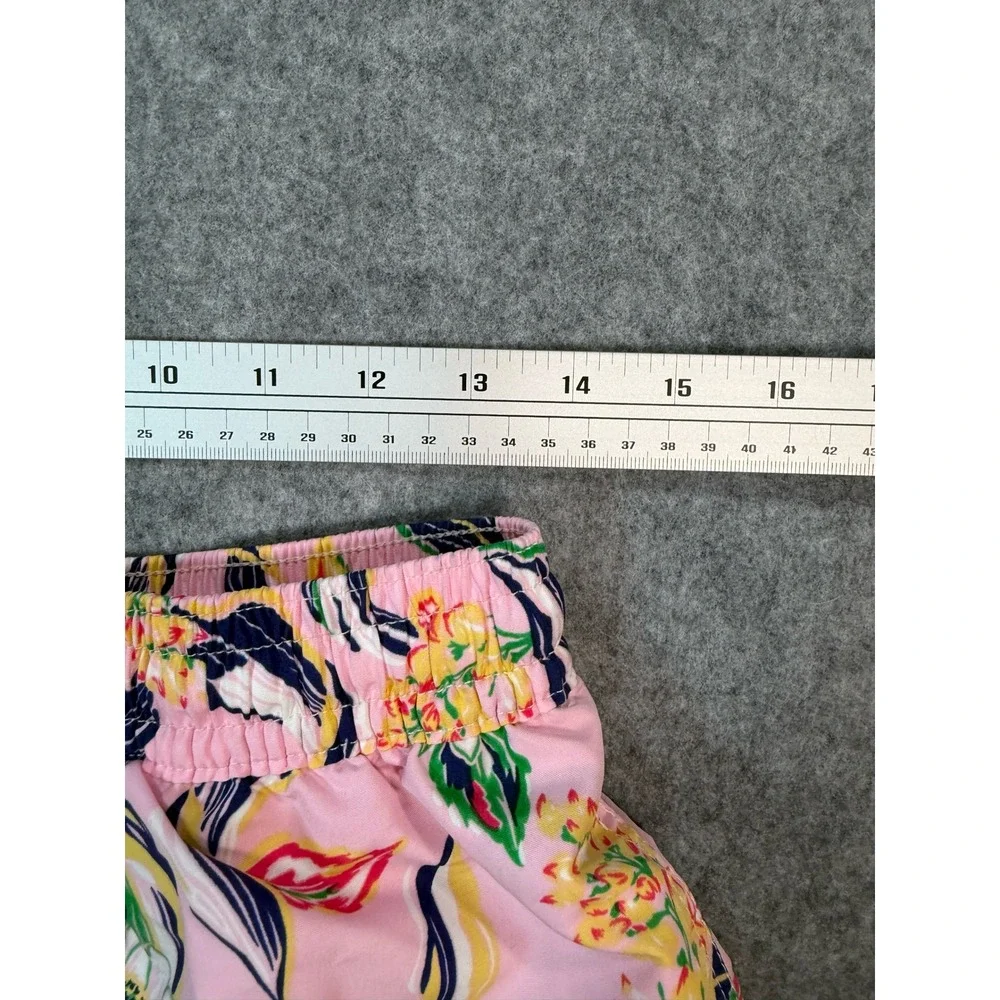 Polo Ralph Lauren Mens Pink Tropical Floral Swim Trunks Shorts Size M